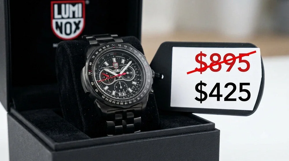 NEW Luminox F-22 Raptor Black Titanium Men's Quartz Watch XA.9272